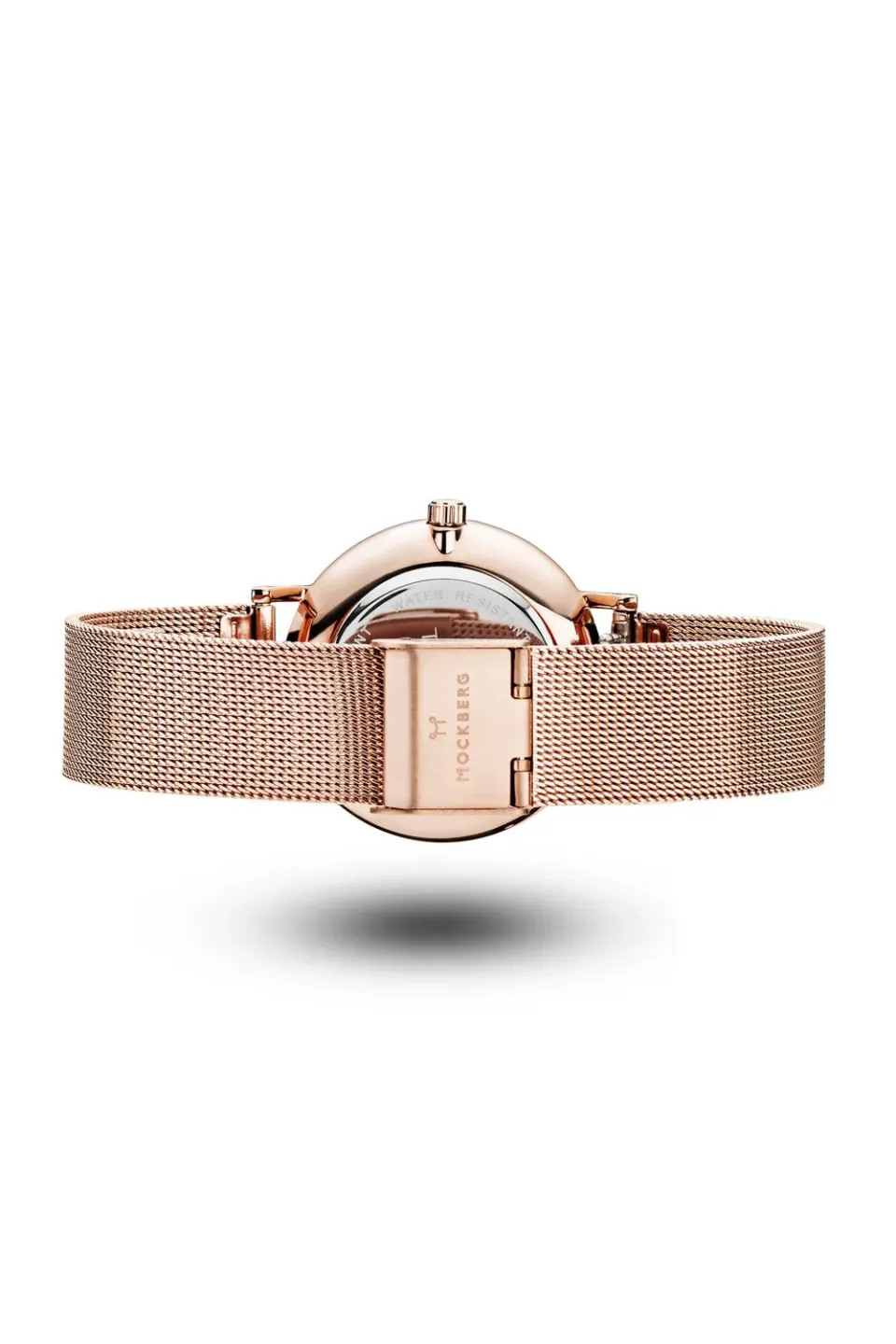 Mockberg by Mockberg 28 mm klokkereim rosegull mesh