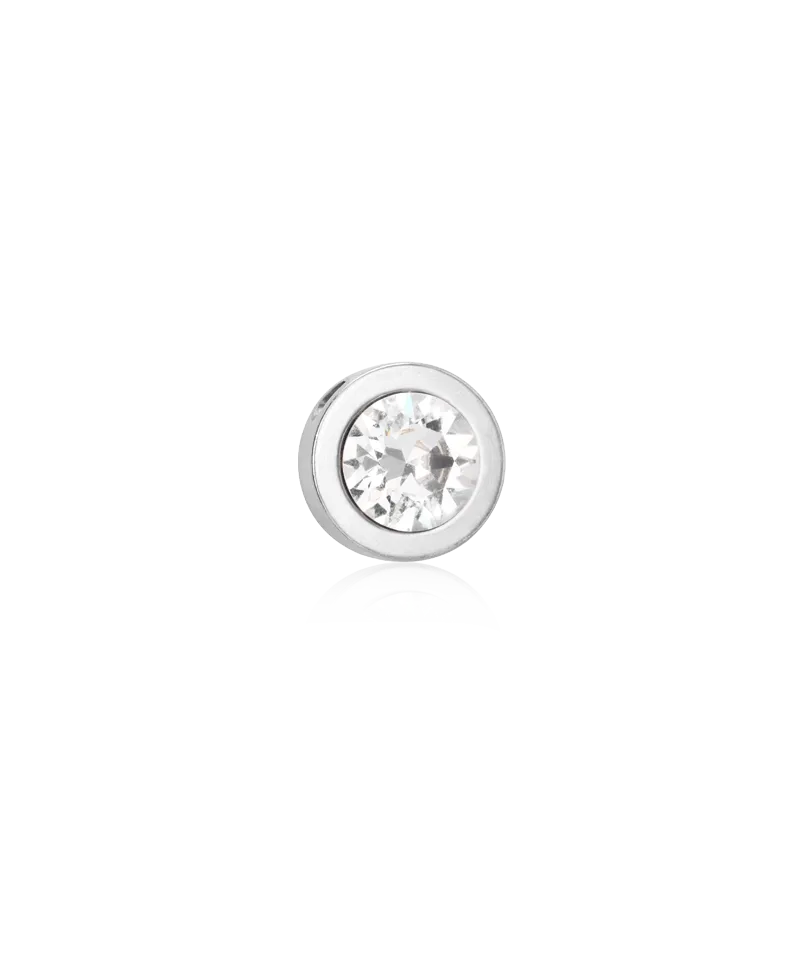 Blomdahl Grand Bezel anheng crystal 8 mm sølv nikkelfritt