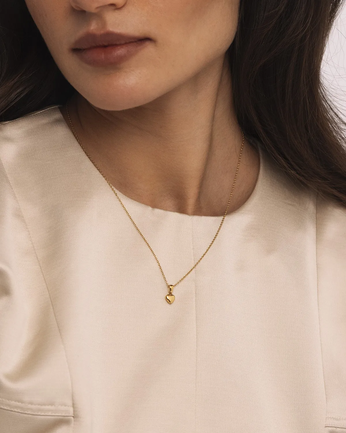 Mockberg Sweetheart Medium halskjede gull hjerte