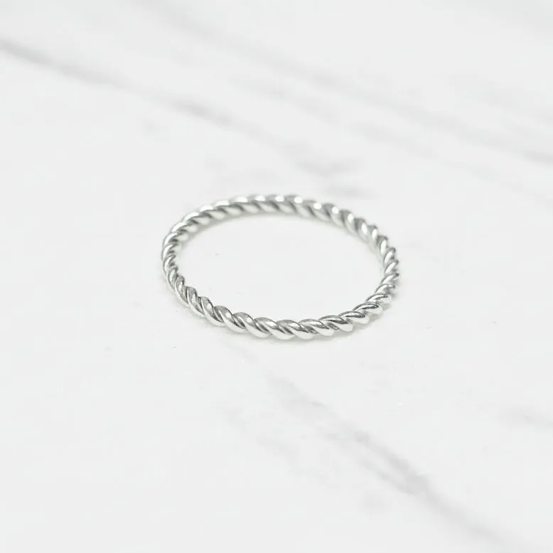 Kunstnerbonden Stacker ring sølv tvunnet 925