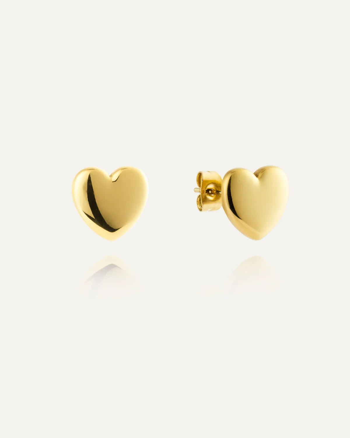 Mockberg Love Large Studs øredobber gull hjerte