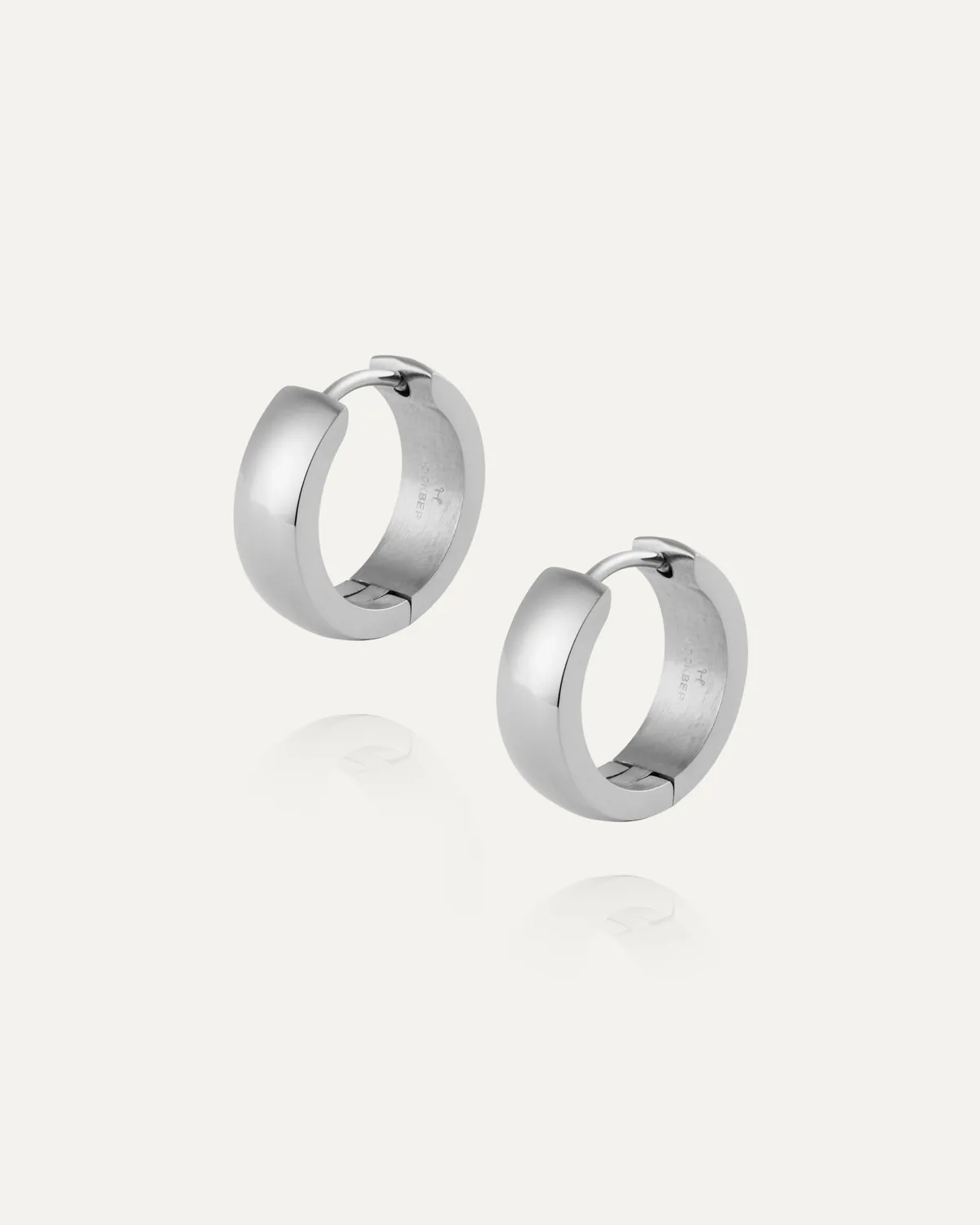 Mockberg Chunky Hoops Medium øredobber sølv 16 mm