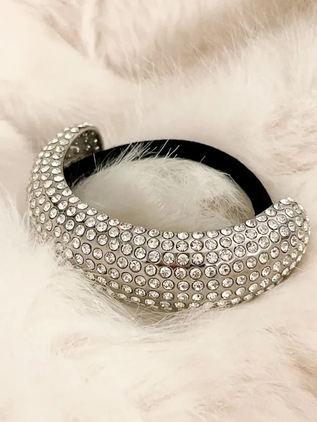 Mea Nani Lux hårstrikk 18K gull rhinestones gull