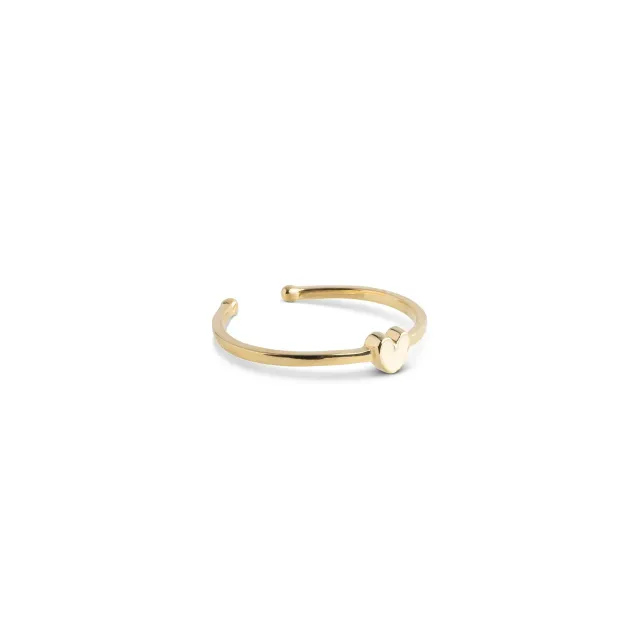 Enamel Amore ring daisy gull justerbar 48-52