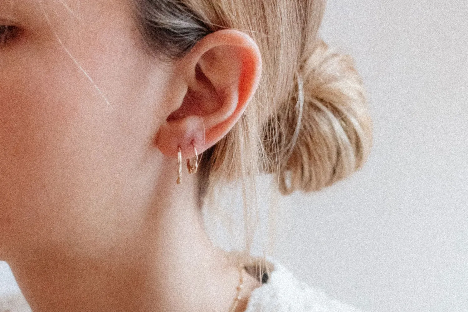 Eremis Mosane øredobber gullbelagt 18 karat 14 mm