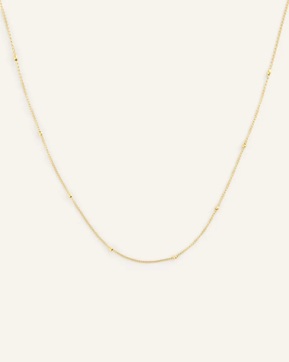 Mockberg Beaded Chain halskjede gull kuler