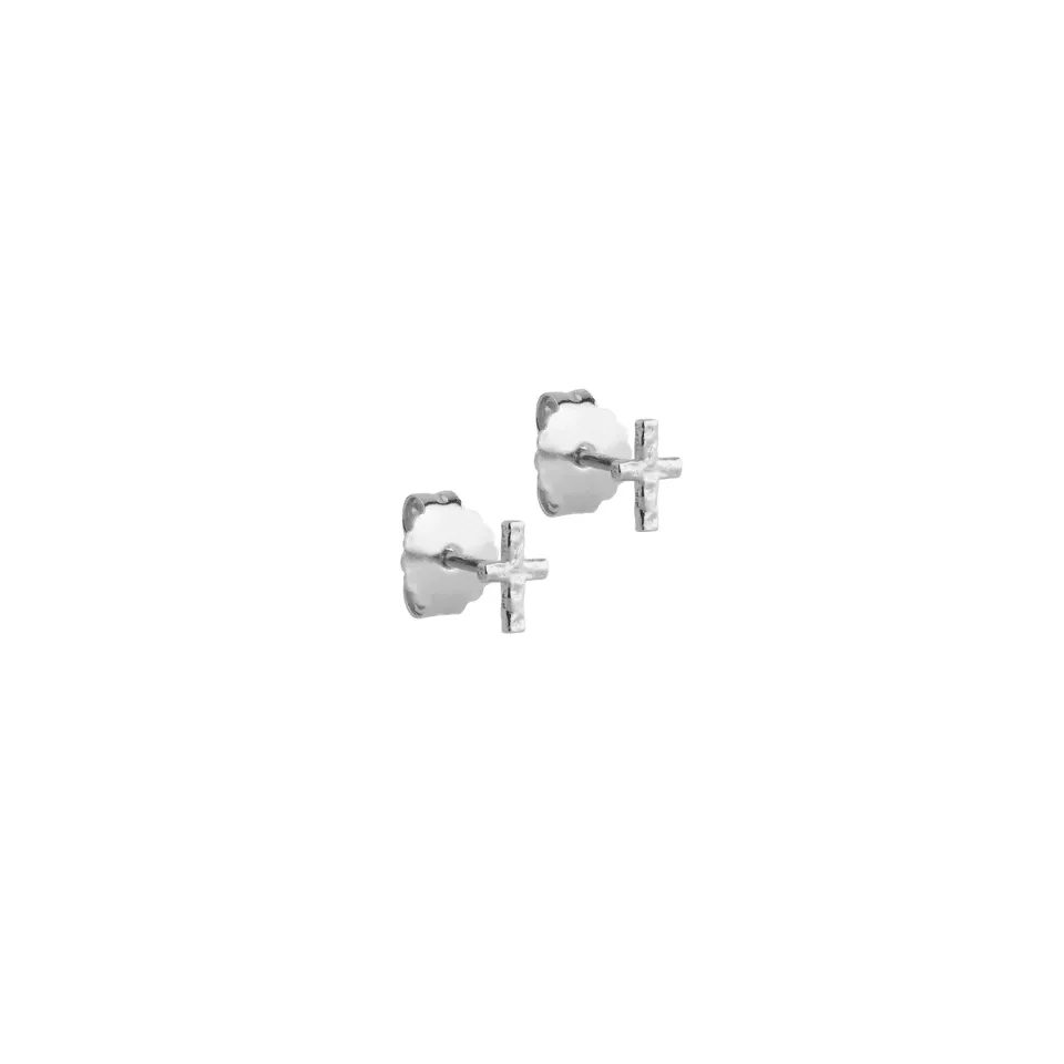 ENAMEL Copenhagen Protective Cross ørestikker 6 mm sølv