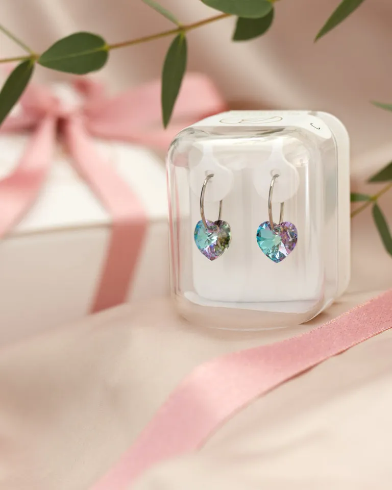 Blomdahl Pendant Heart ørering lilac titan 14 mm