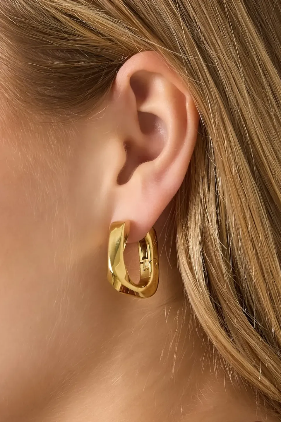 Mea Nani Senna Hoops øredobber gull chunky