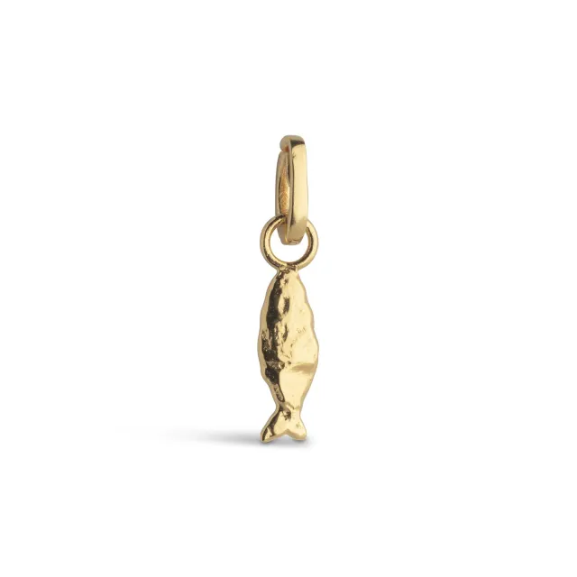 Enamel Charm Flowing Fish charm 12 mm gull