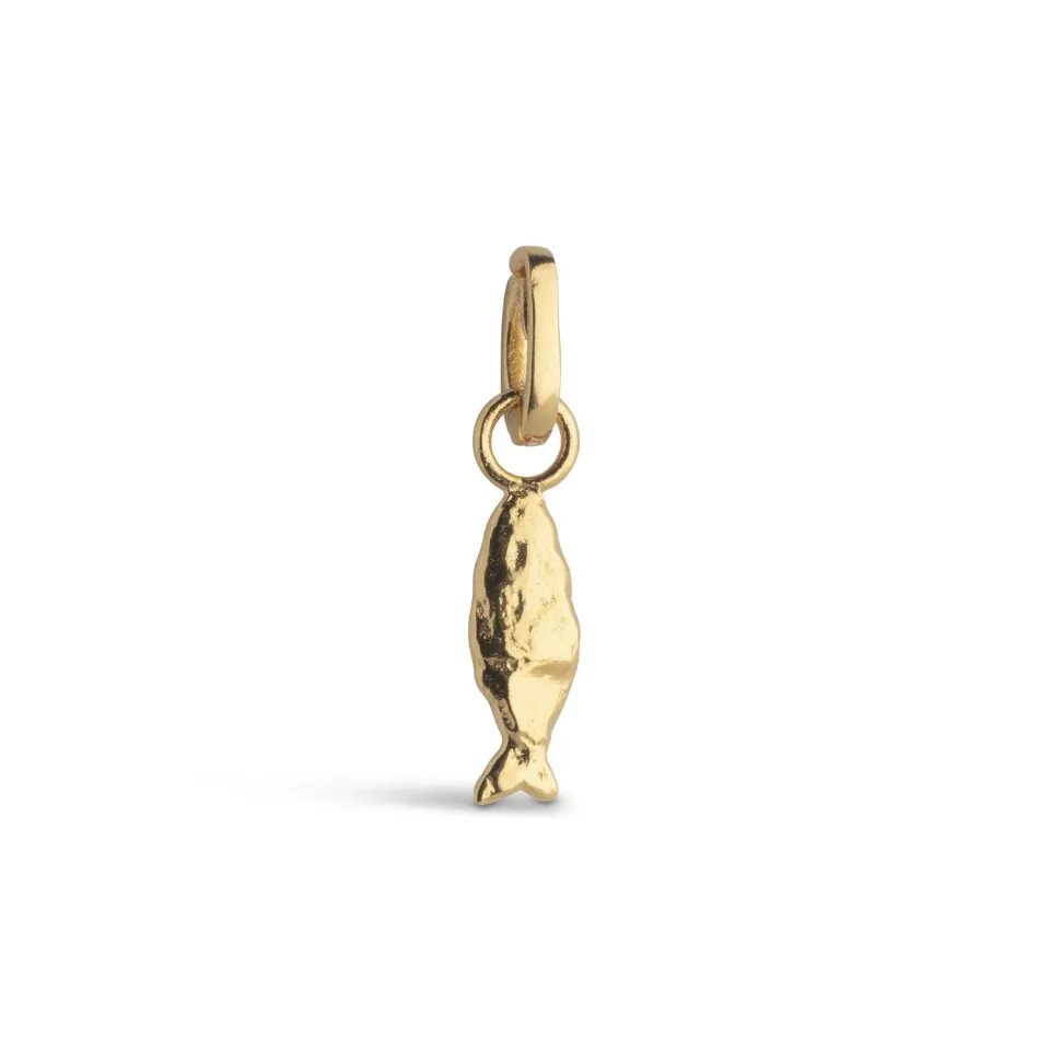 Enamel Charm Flowing Fish charm 12 mm gull