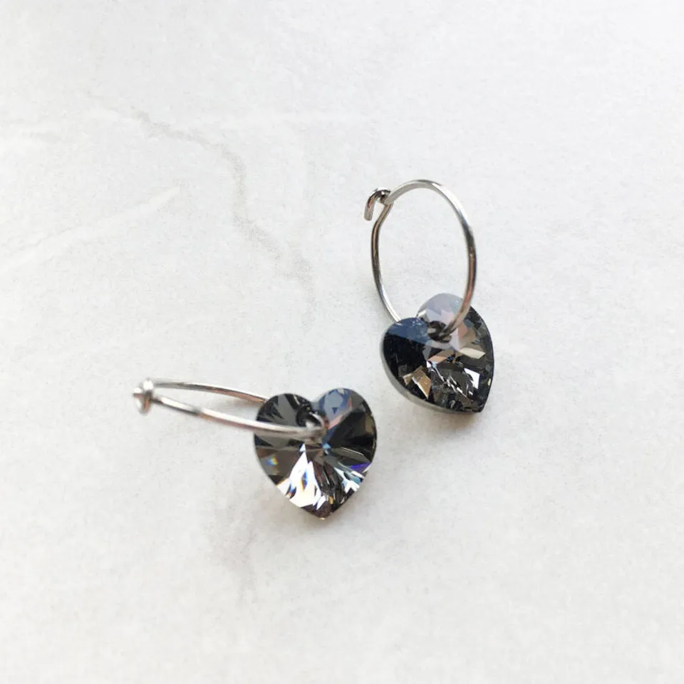 Blomdahl Ear Ring Pendant Heart øredobber 14 mm