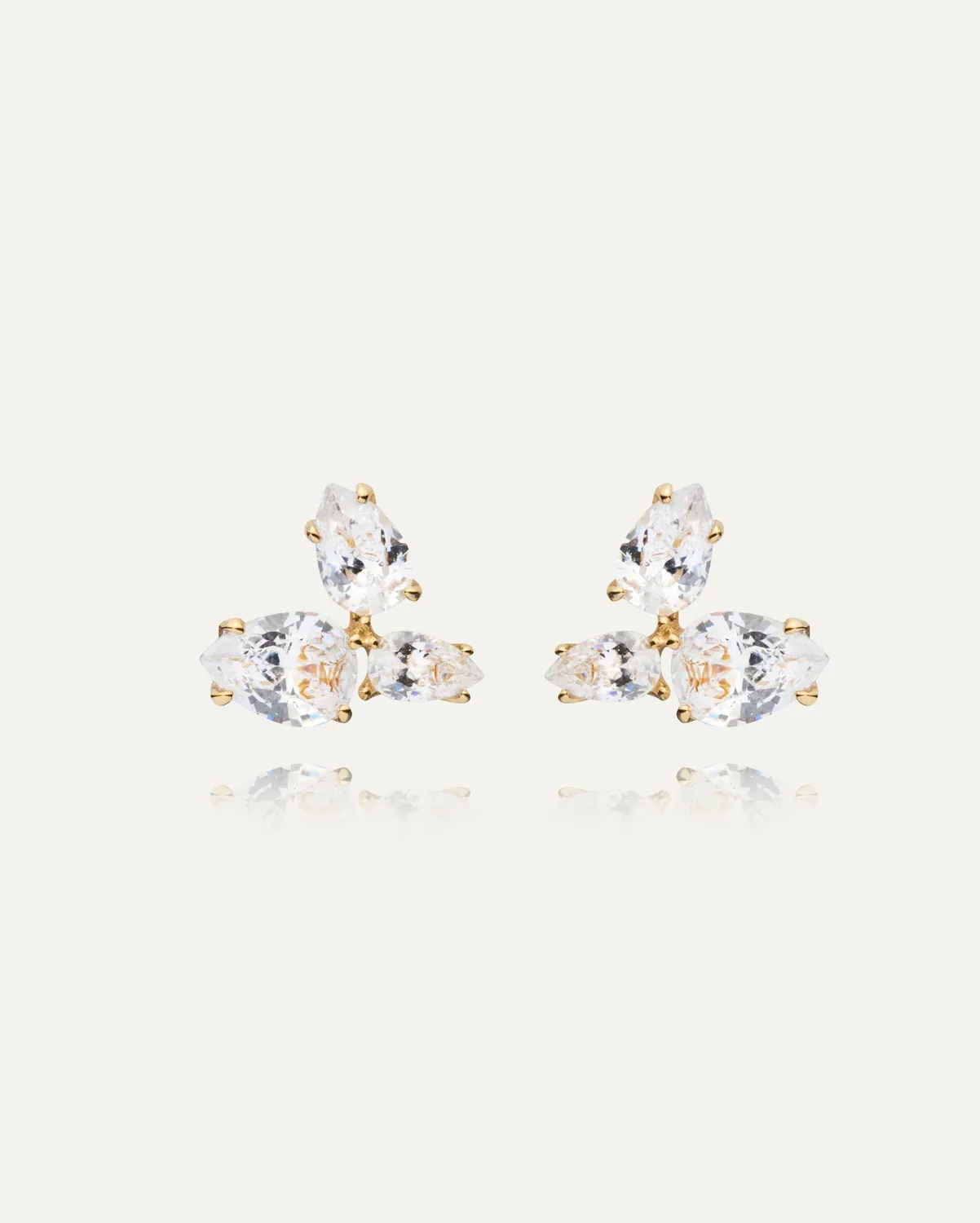Mockberg Fleur Gold Studs øredobber gull blomst 11 mm