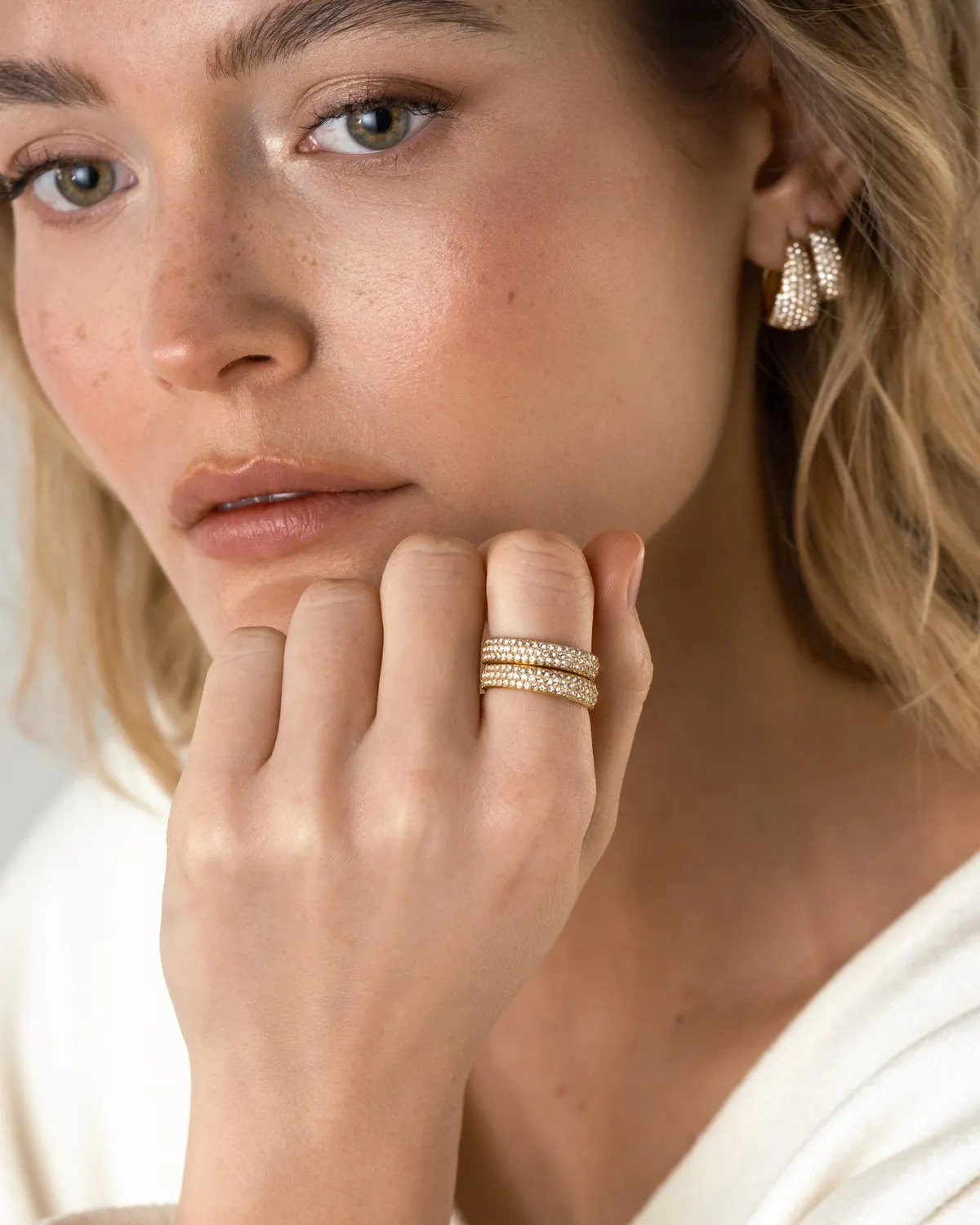 Mockberg Amour Ring ring 54 gull zirkonia