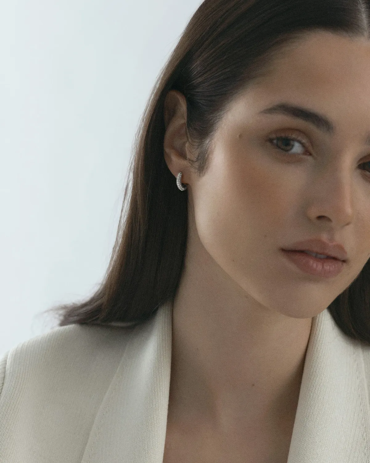 Mockberg Pavé Everyday Small Hoops øreringer 14 mm