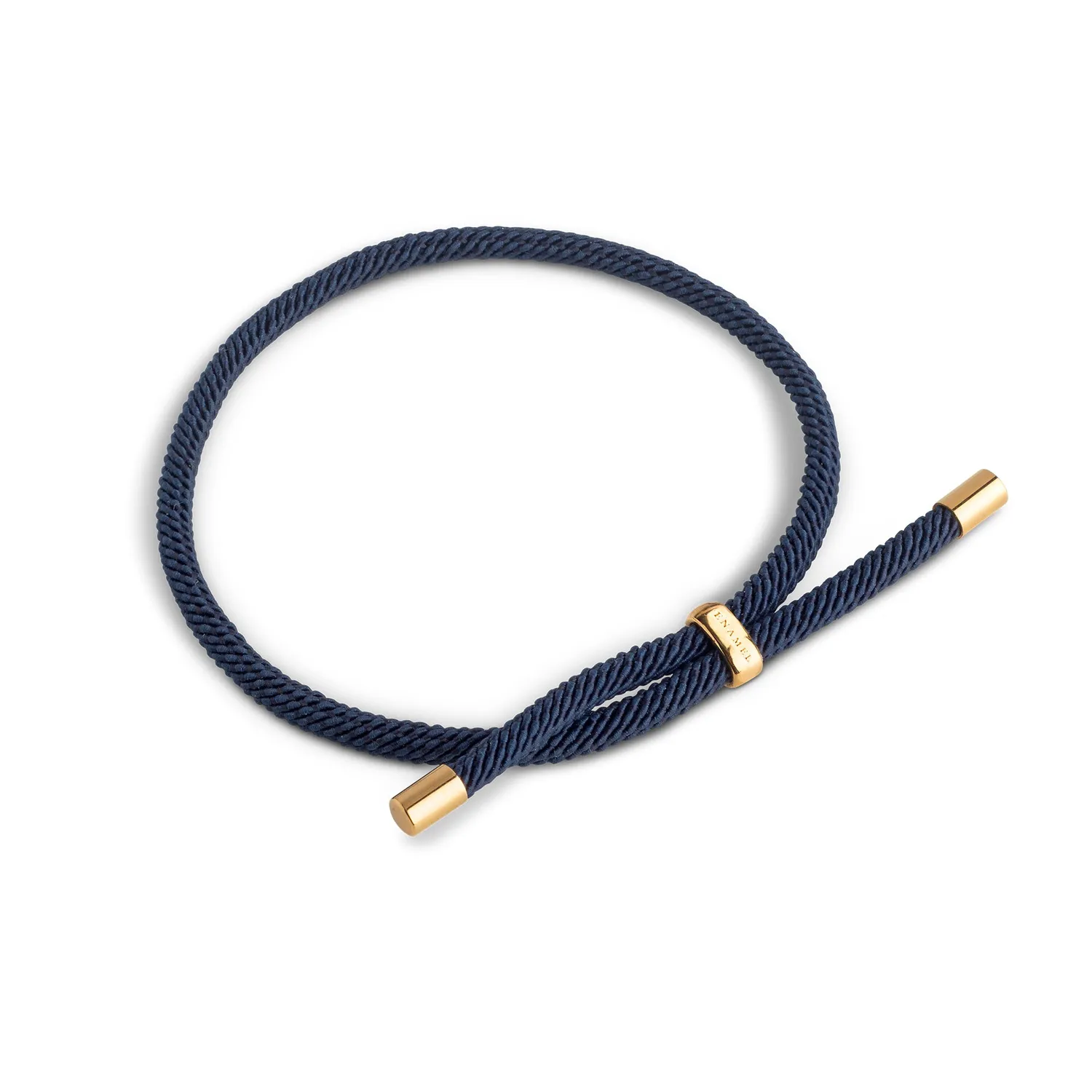 Enamel Color Cord armbånd 23 cm blått