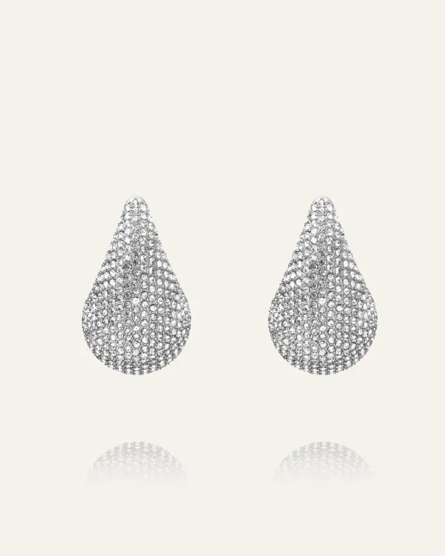 Mockberg Pavé Daring Large øredobber sølv