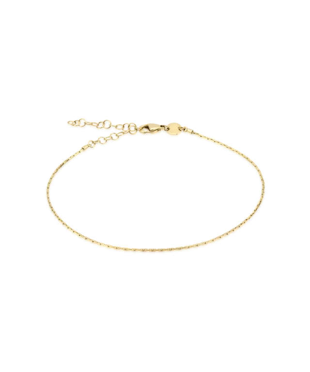 Blomdahl Flat Chain ankelkjede 22-27 cm gull nikkelfri