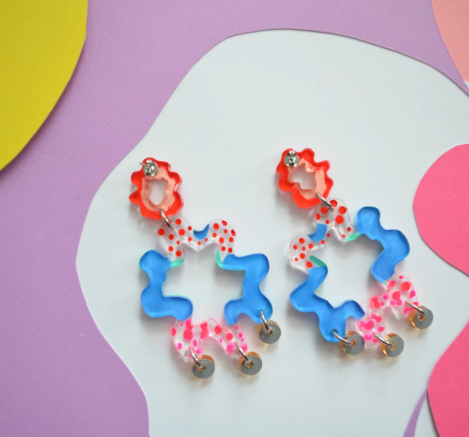 BooandBooFactory Squiggle Hoop øredobber abstrakt