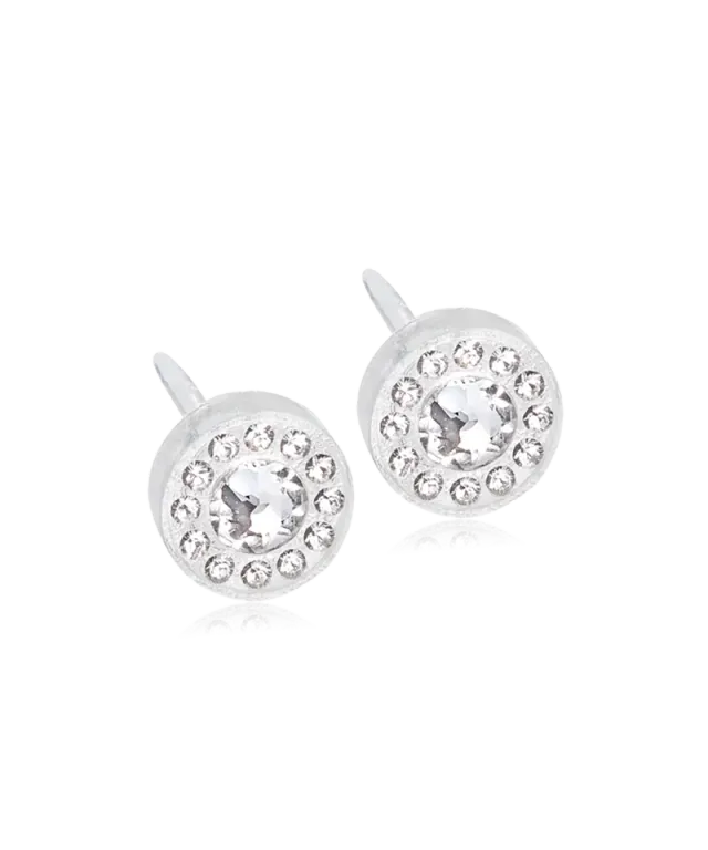 Blomdahl Brilliance Halo øredobber 6 mm crystal nikkelfrie