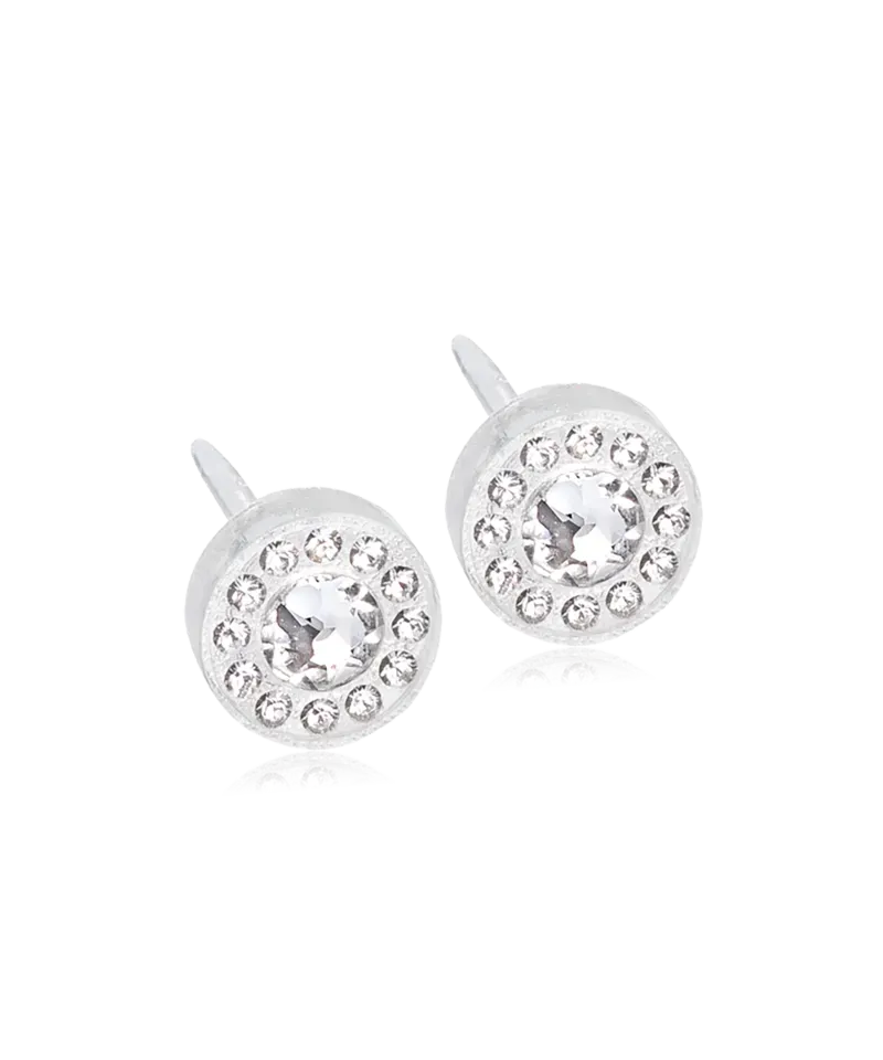 Blomdahl Brilliance Halo øredobber 6 mm crystal nikkelfrie