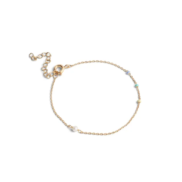 Enamel Lola Simple armbånd gull citrus sky 15+4 cm