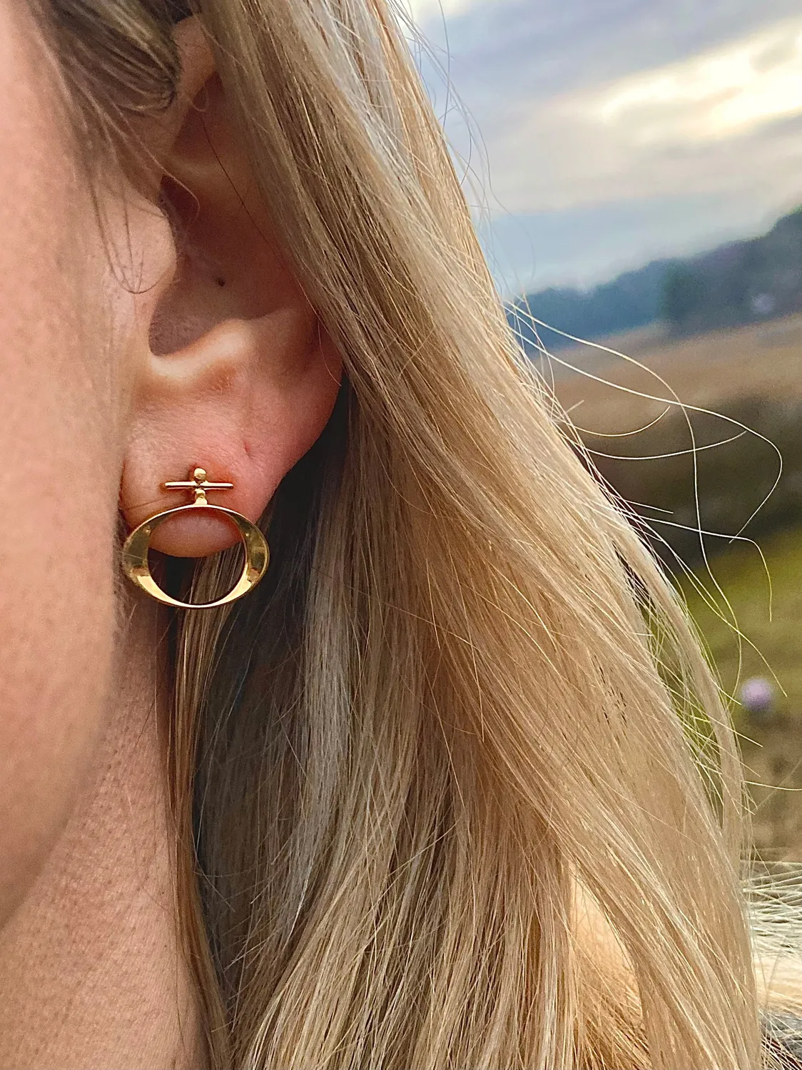 Sivia Femina øredobber forgylt 15 mm