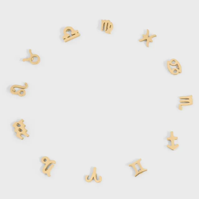 Mea Nani Zodiac Sign Studs øredobber gull