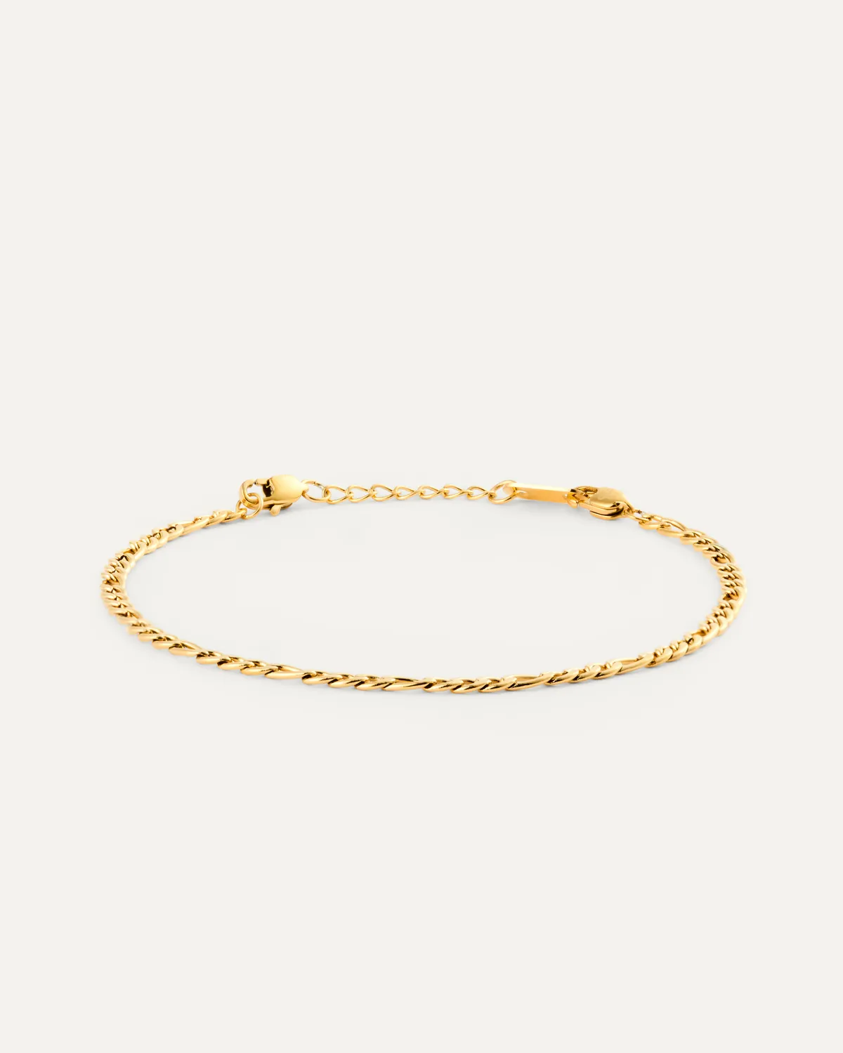 Mockberg Thin Figaro Armbånd Small gull 3 mm