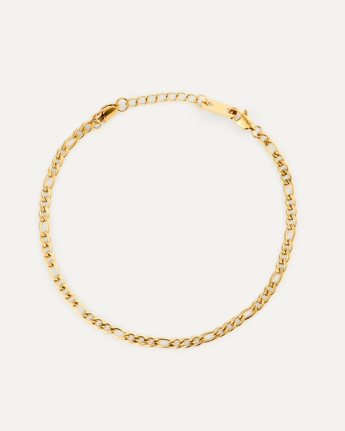 Mockberg Thin Figaro Armbånd Small gull 3 mm