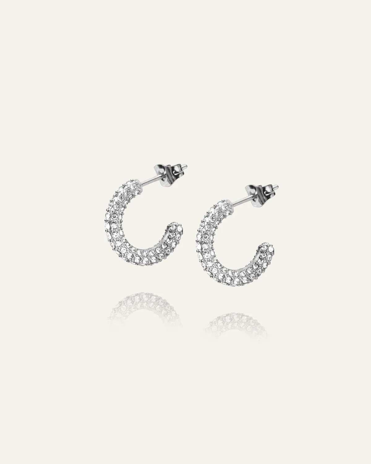 Mockberg Pavé Eternal Medium øredobber sølv 16 mm zirkonia