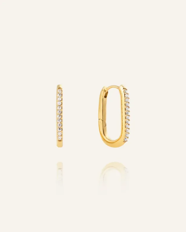 Mockberg Sparkle Medium U-hoops gull 19,5 mm