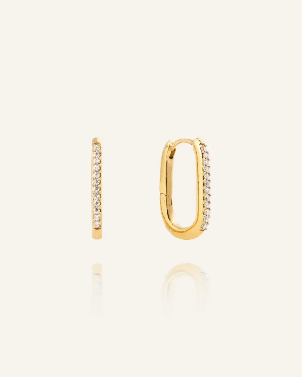 Mockberg Sparkle Medium U-hoops gull 19,5 mm