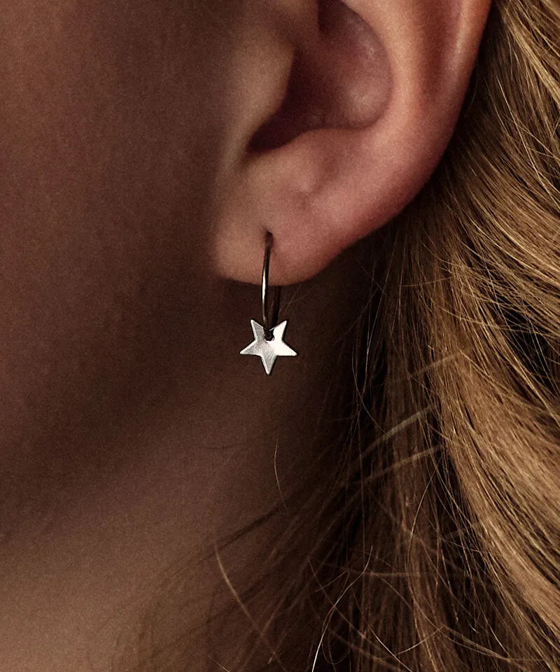 Blomdahl Pendant Star øredobber 14 mm titan stjerne
