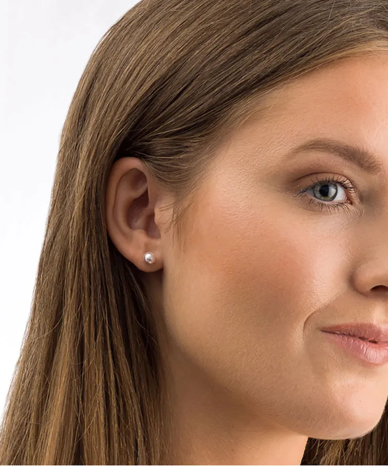 Blomdahl Pearl øredobber light rose titan nikkelfrie