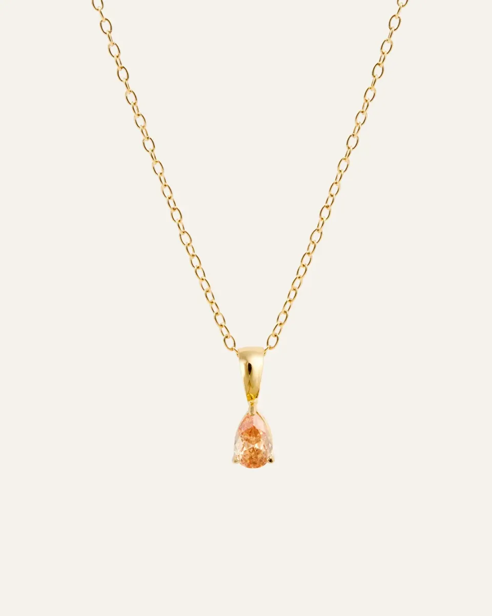 Mockberg Belle champagne necklace halskjede gull 450 mm