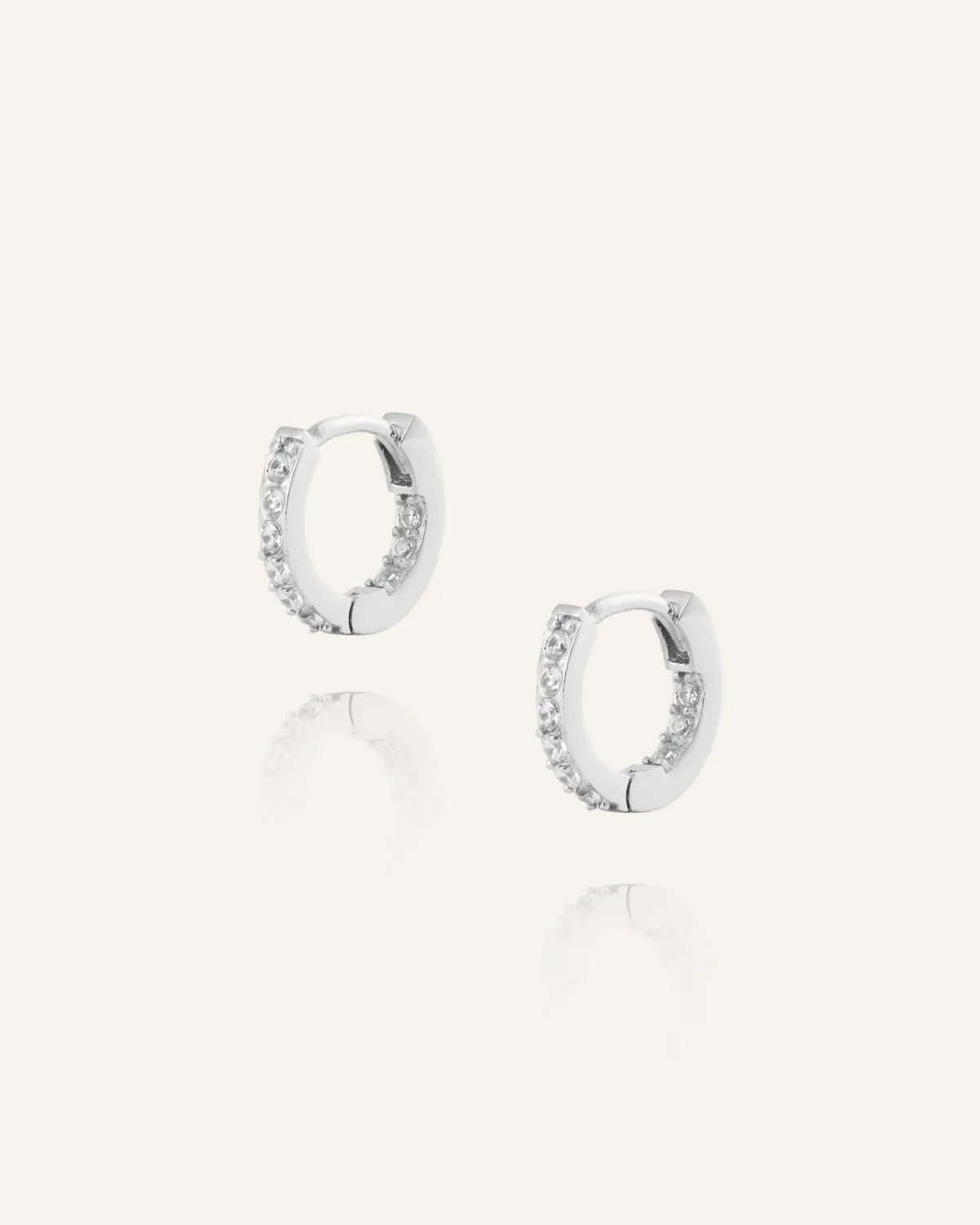 Mockberg Sparkle mini hoops sølv 11 mm