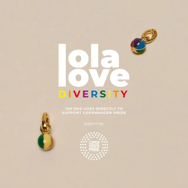Enamel Lola Diversity charm 7 mm regnbue
