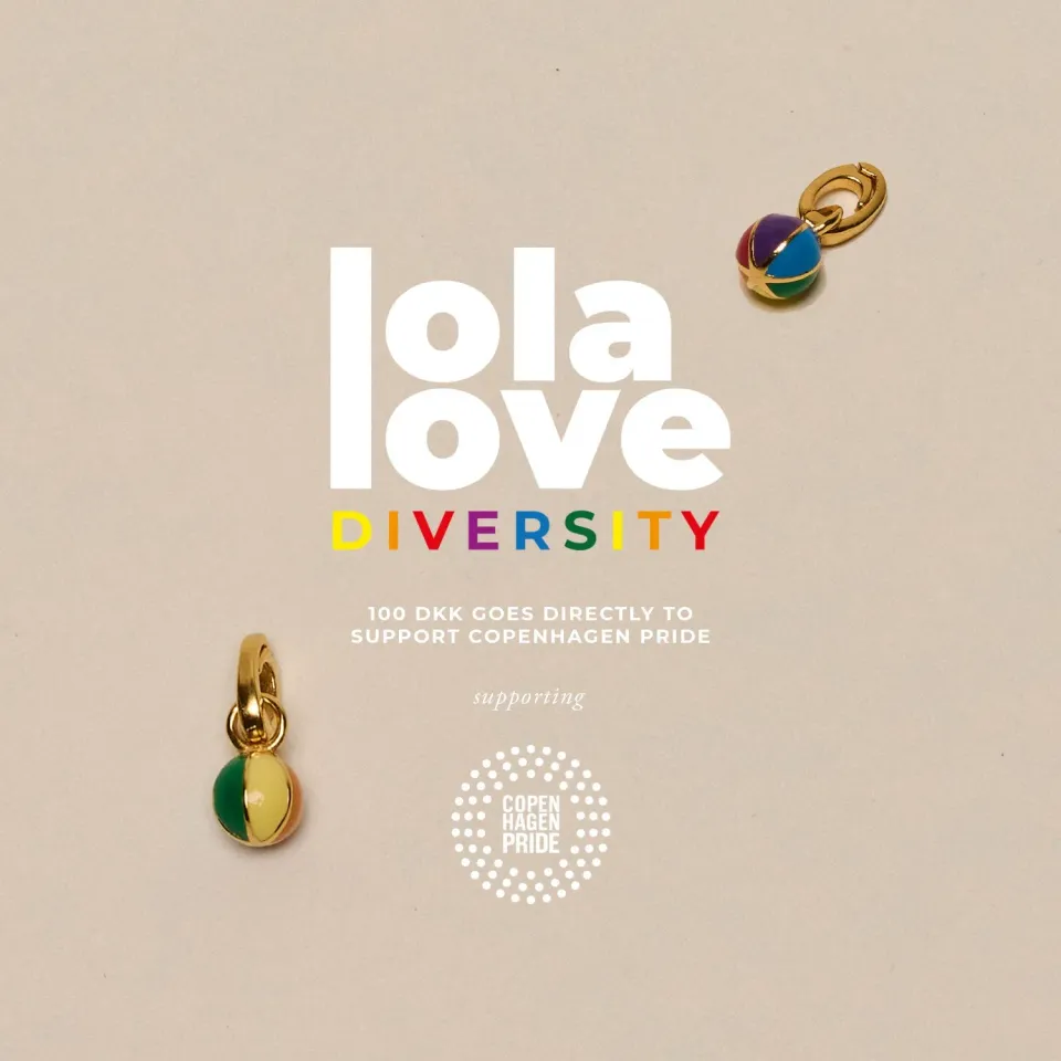 Enamel Lola Diversity charm 7 mm regnbue