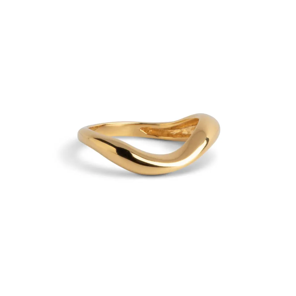 Enamel Agnete Small ring 46-61 gull polert