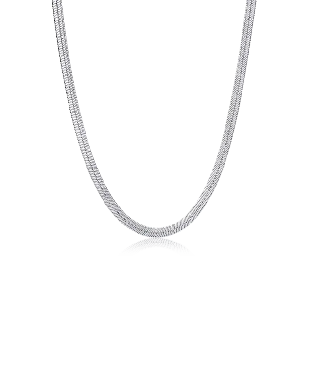 Blomdahl Medium Plain halskjede 40-46 cm sølv justerbar