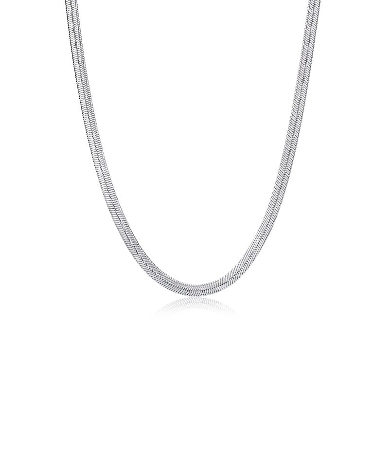 Blomdahl Medium Plain halskjede 40-46 cm sølv justerbar