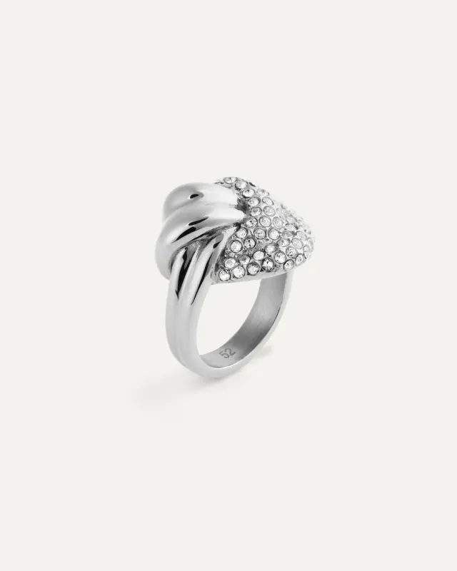 Mockberg Soirée ring sølv pavé Preciosa