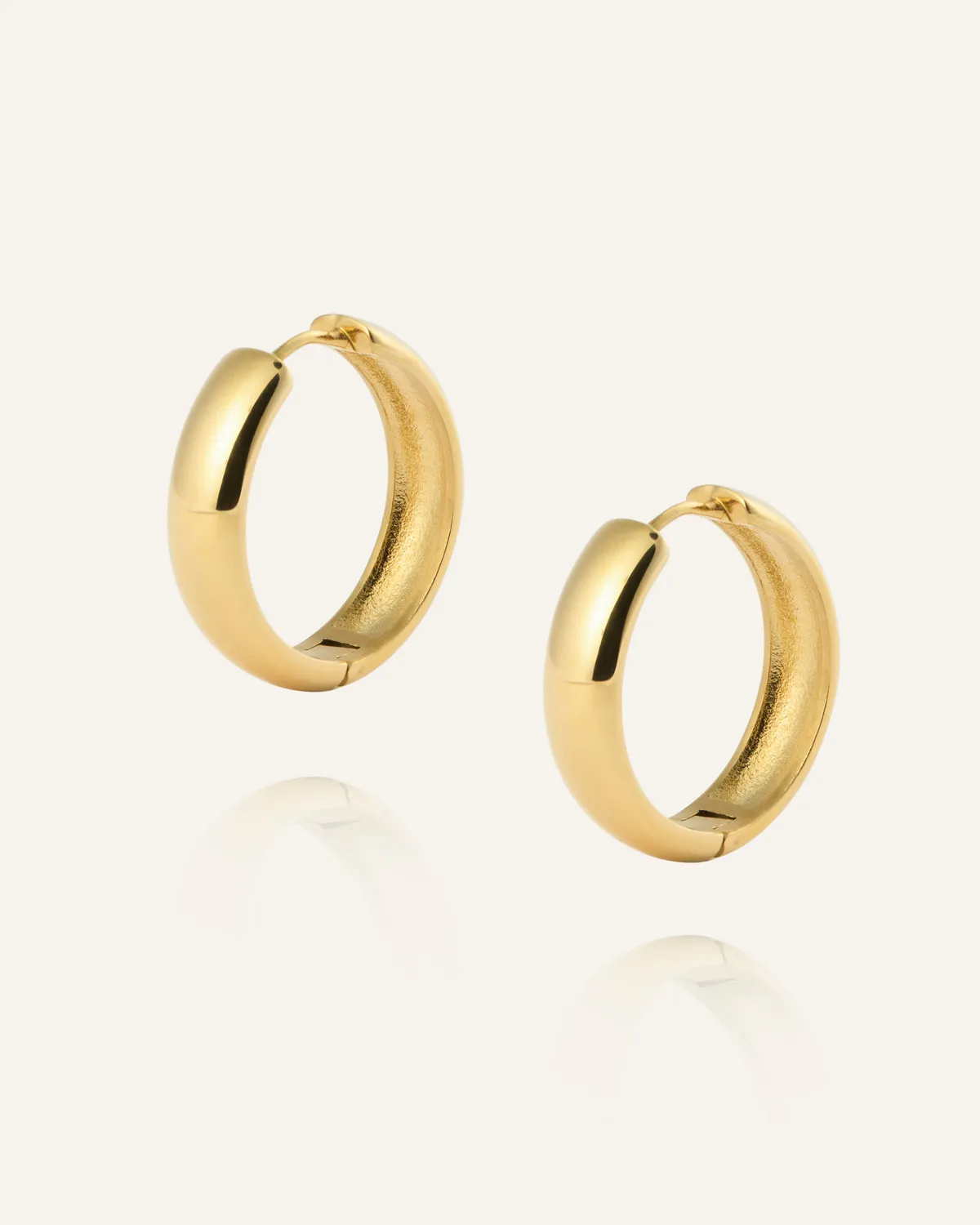 Mockberg Brave Large Hoops øreringer gull 25 mm