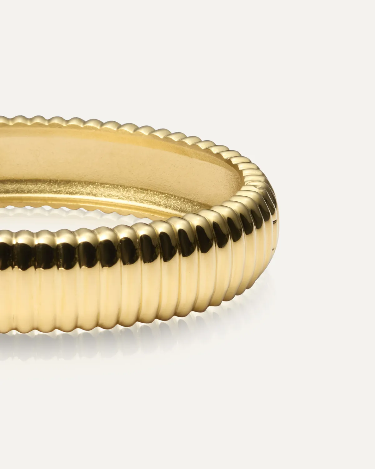 Mockberg Retro Ribbed Bangle armring gull 13 mm