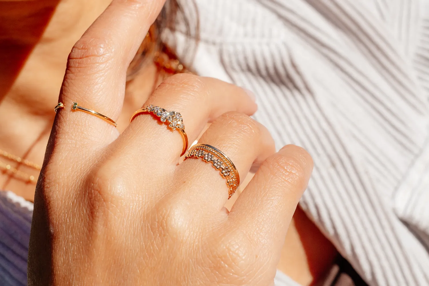 Eremis Naolia ring gullbelagt 18 karat