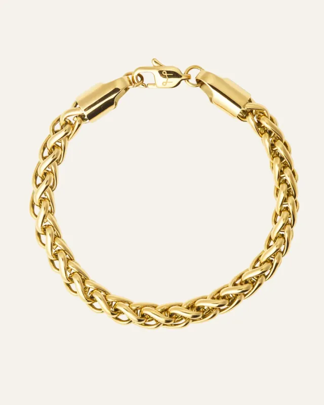 Mockberg Rebel Chain armbånd gull Medium 170 mm