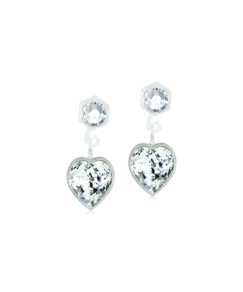 Blomdahl Pendant Heart øredobber crystal 4/6 mm medisinsk plast
