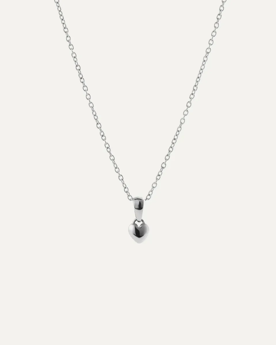 Mockberg Sweetheart Small halssmykke sølv hjerte 4mm stål