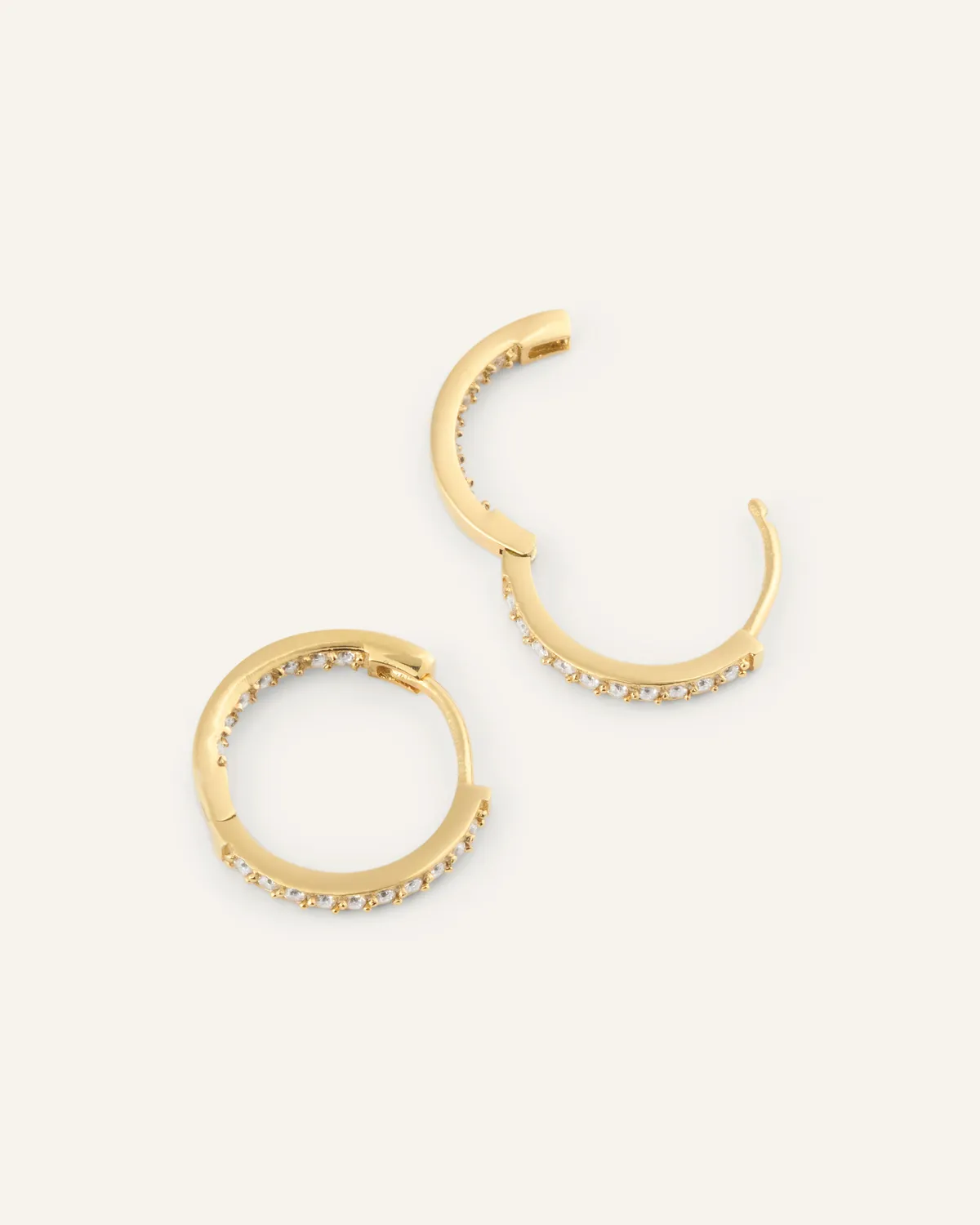 Mockberg Sparkle Medium Hoops øredobber gull 16 mm